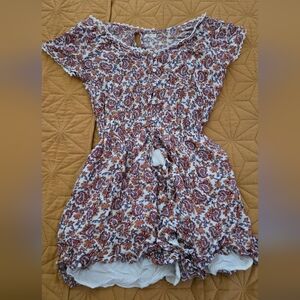 Hollister Button Up Paisley Romper